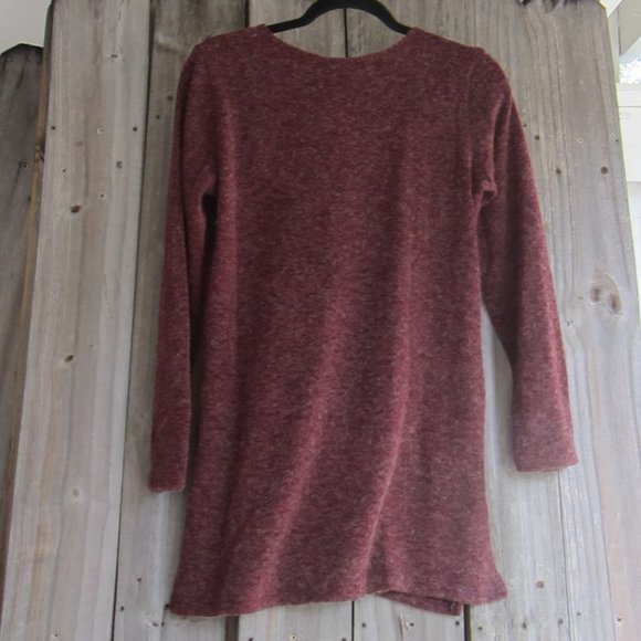 Woman's Small Maroon SJS 3/4 Sleeve Sweater - Picture 3 of 3